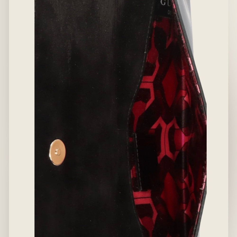 Gucci Black Patent Leather Clutch with Silver Buckle - Picture 9 of 13